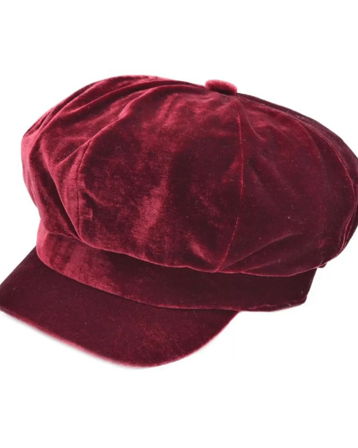 Welligogs Hats*Bakerboy Burgundy Velvet Cap