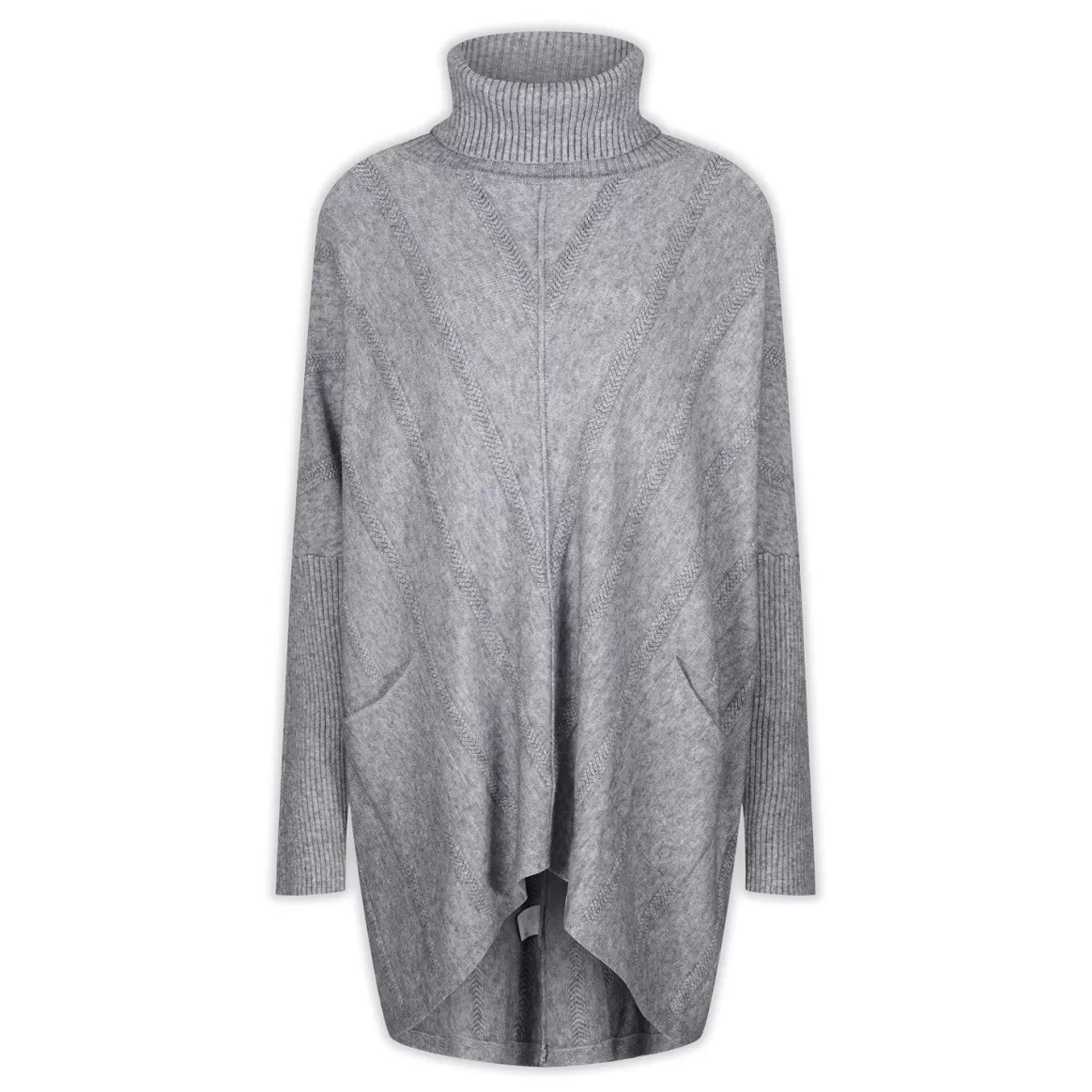 Welligogs Jumpers & Cardigans*Cable Knit Grey Jumper