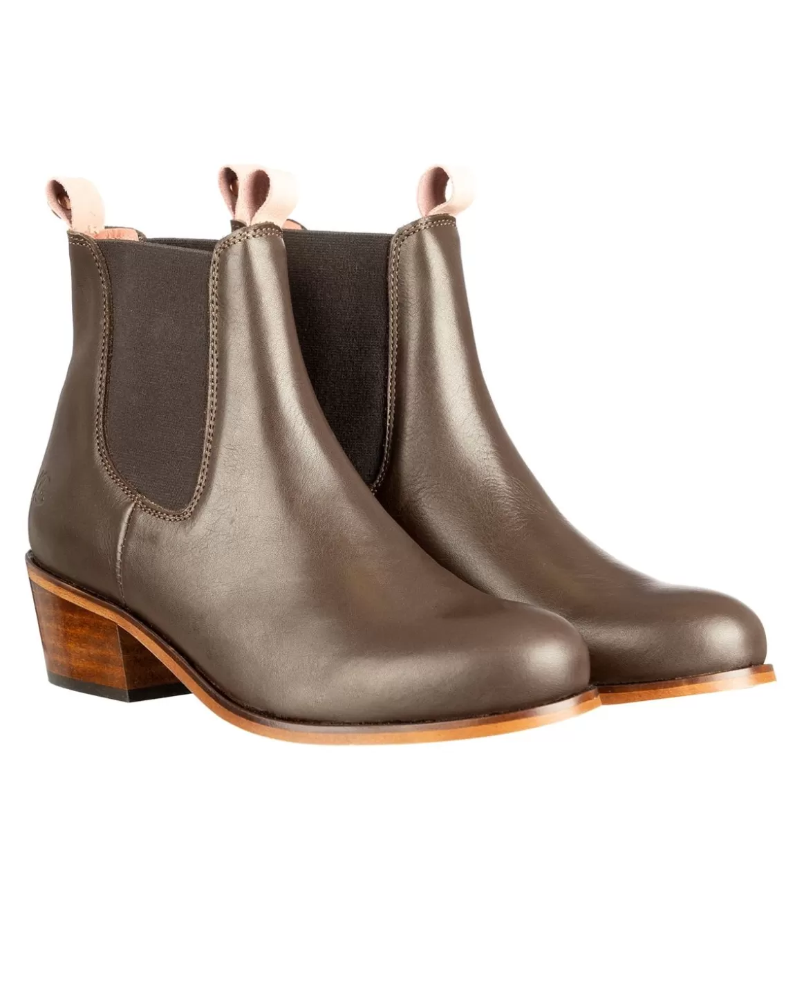 Welligogs Short Boots*Chelsea Mahogany Leather Boots