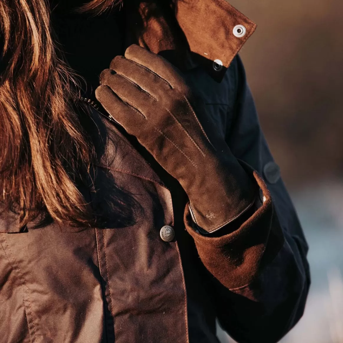 Welligogs Scarves & Gloves*Leather & Suede Chocolate Driving Gloves