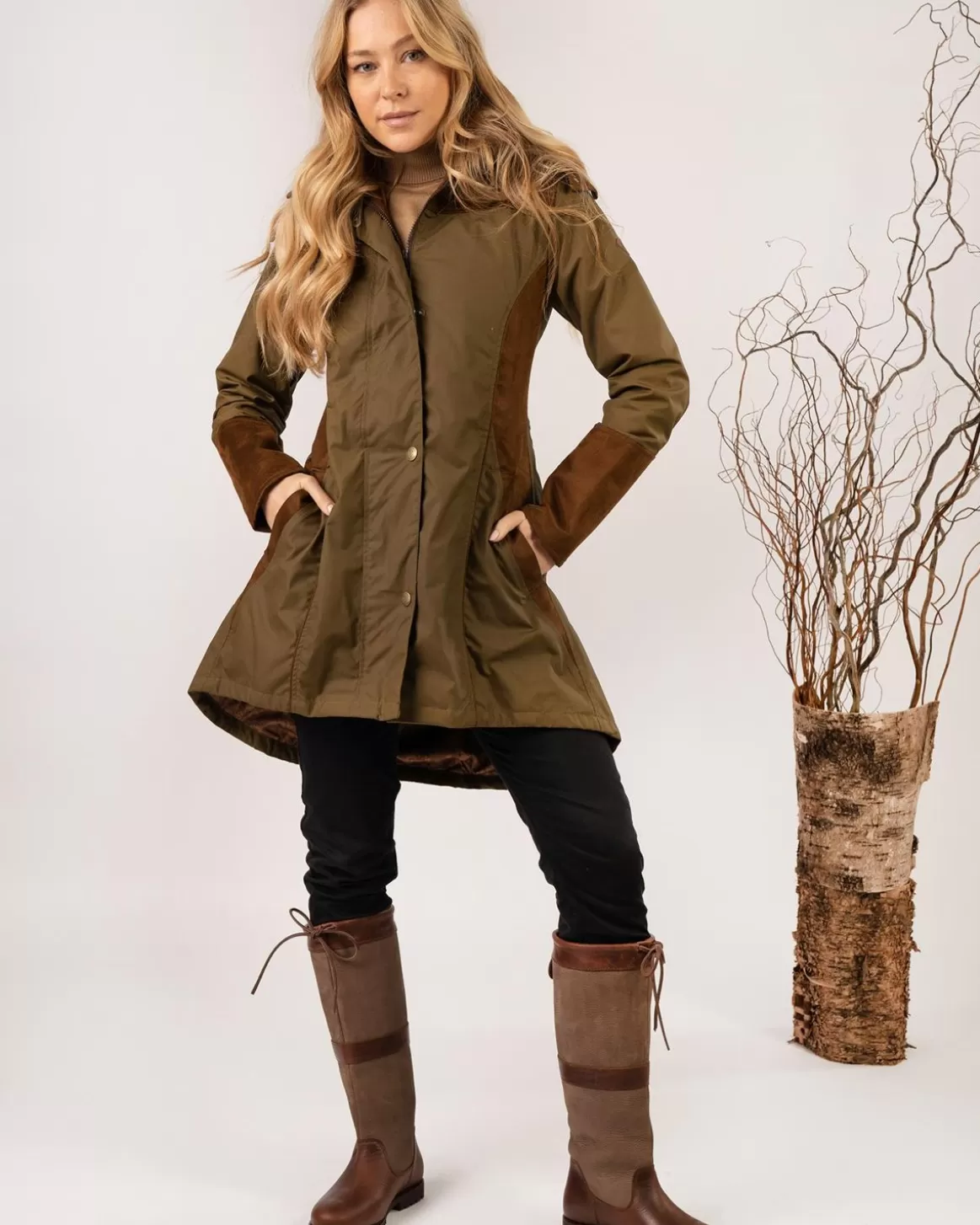 Welligogs Coats*Odette Khaki Waterproof Coat