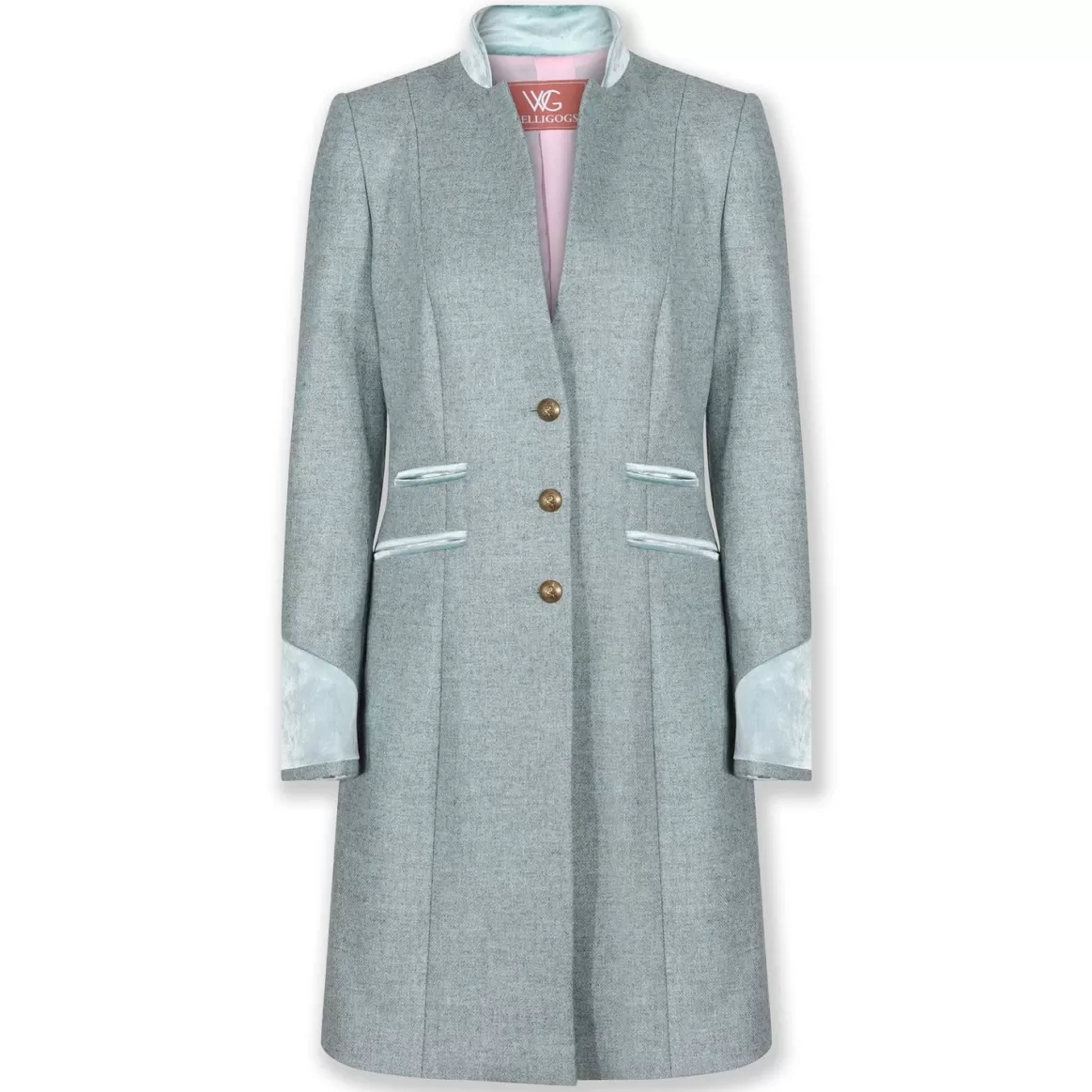 Welligogs Coats*Oxford Duck Egg Blue Wool Coat