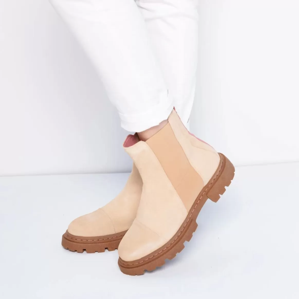 Welligogs Short Boots*Rio Latte Chunky Boots