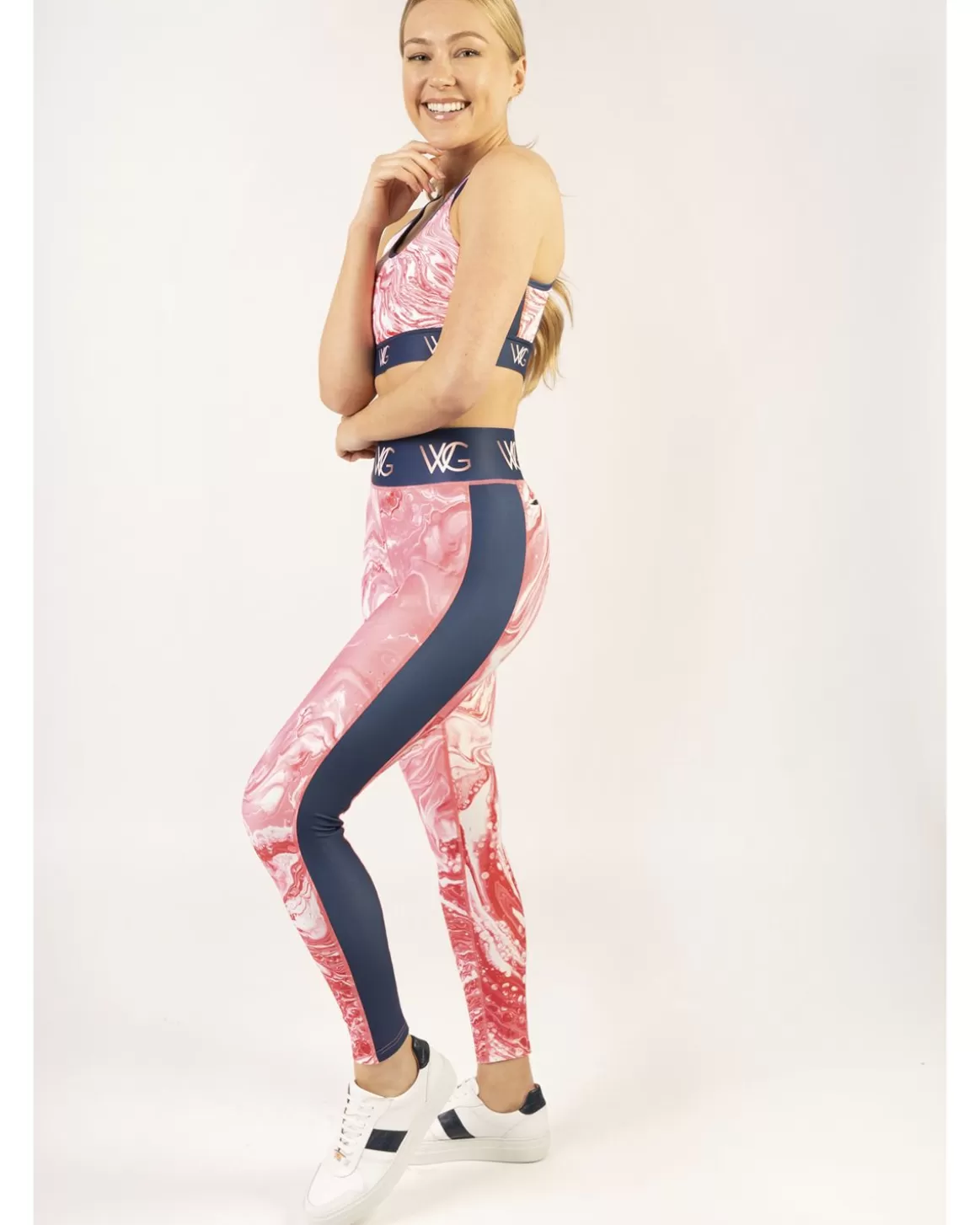 Welligogs Activewear*Wg Flex Sustainable Pink Marble Leggings